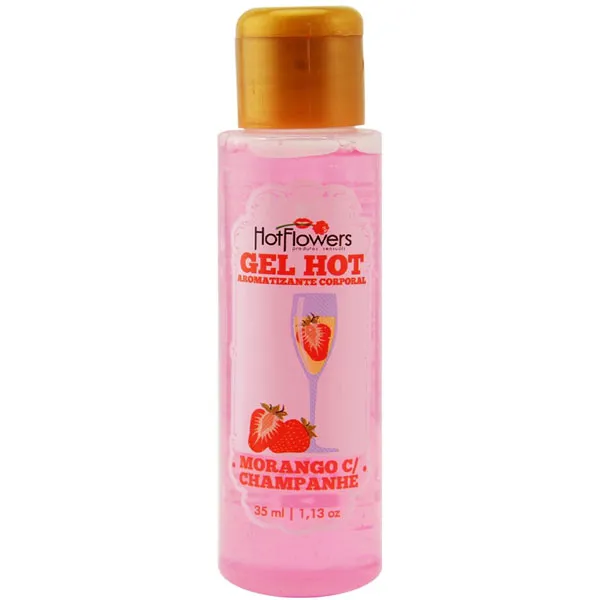 Gel Aromatizante Morango com Champanhe 35ml Hot Flowers