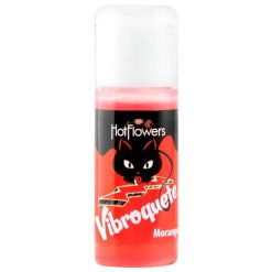 Vibroquete Gel Hidratante Corporal 12 gr - Hot Flowers Morango