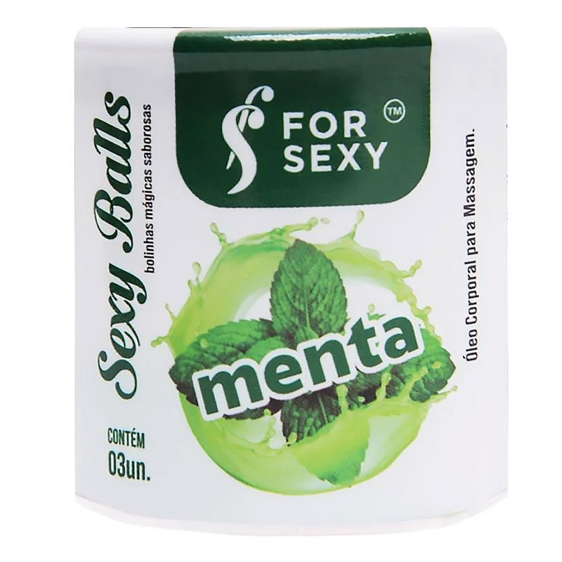 Sexy Ball Bolinha Explosiva Mágica Sabor Menta 03 Unid For Sexy